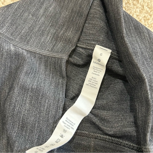 Lululemon Wunder Under Size 6 High Rise Leggings In Heather Grey - Picture 7 of 7